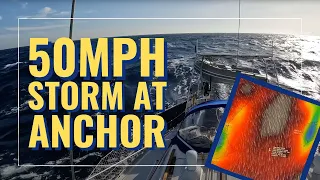 E46 GALE FORCE 50mph WINDS in the NIGHT and sailing to IBIZA