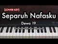 Download Lagu [LOWER KEY] Separuh Nafasku - DEWA 19 | Piano Karaoke by Andre Panggabean