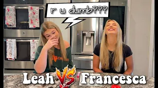 Are We Smarter than a Fifth Grader? Francesca vs Leah! #smarterthana5thgrader