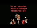 Mc Tha - Despedida (Lyric Video) [Letra]