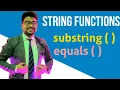 substring equals equalsIgnoreCase String Day - 3 ICSE