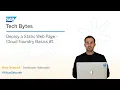 Deploy a Static Web Page - Cloud Foundry Basics