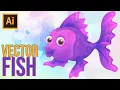 Adobe Illustrator Tutorial How to Draw Fish Vector Part 2