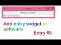 How to add entry widget in python tkinter python tkinter programming for beginners in hindi