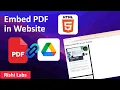How to Embed a PDF in Your Website HTML5