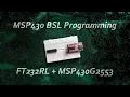 Programming MSP430G2553 through BSL MSP430 on a breadboard UART bridge programmer