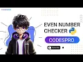 Even or Odd Number Checker in Python