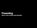 How to code a random quote generator with html css JavaScript
