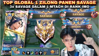 BUILD SAVAGE TOP GLOBAL 1 ZILONG SAVAGE 3X DALAM 1 MATCH🔥| MLBB