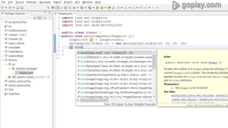 Making shapes on Java part 1