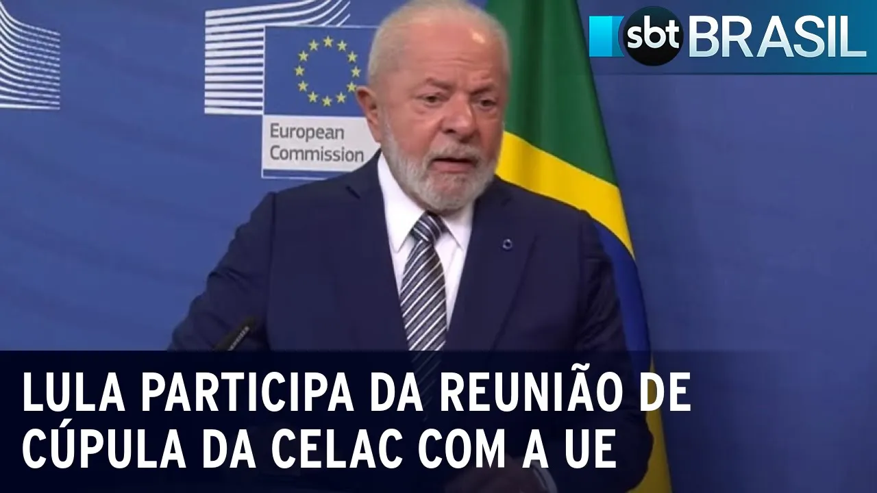 Lula participa da reunião de cúpula da CELAC com a União Europeia | SBT Brasil (17/07/23)