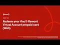Visa Reward Virtual Account prepaid card How to redeem and use Web