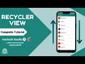 RecyclerView in android studio 2024 JellyFish Tutorial Kotlin