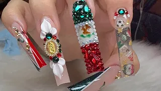 2xl Freestyle World Cup Inspired nails Full tutorial beginner friendly
