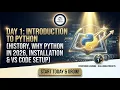 Day 1 Introduction to Python Programming Complete Roadmap Installation EDULEXIS