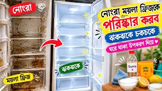 নোংরা ময়লা ফ্রিজ পরিষ্কার করুন ঘরোয়া উপকরণ দিয়ে ✨ঘষাঘষি ছাড়াই ফ্রিজ করুন ঝকঝকে চকচকে 🧊💖