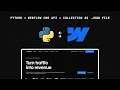 Get started with the Webflow CMS API save collection items to JSON