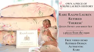 Warm and Cozy Free Demo of the 90s Ralph Lauren Vintage Therese Queen Duvet and Sheet Set