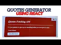 How to Create Random Quote Generator Using Vite React API Project