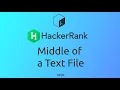 Middle of a Text File HackerRank Linux Shell
