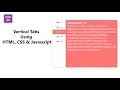 How to Create Simple Vertical Tabs using HTML CSS JavaScript