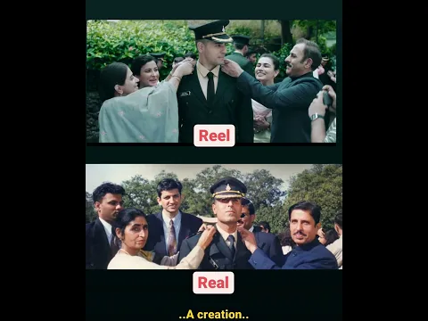 Download MP3 reel vs real life photo of captain Vikram Batra and dimple Cheema and his family❤️ #shorts #shershah