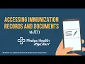 Accessing Immunizations Records and Documents with MyChart Phelps Health