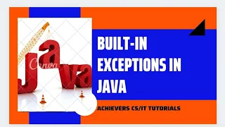 Built-in exceptions in java