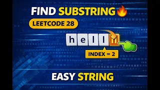 LeetCode 28 Find First Occurrence in String strStr Java Solution Easy