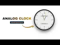 Luxury Analog Clock using HTML CSS JavaScript Smooth Animation UI Tutorial