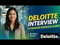 Deloitte Interview Experience Automation Tester Role for 1-2 years experience Selenium Java