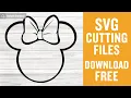 Minnie Head Outline Svg Free Cut File for Cricut