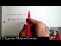 1 2 Segment Addition Postulate