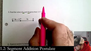 1 2 Segment Addition Postulate