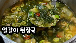 얼갈이배추 보이면 무조건 사오세요! ✔고기없이도 속이 확 풀리는 얼큰칼칼 [얼갈이된장국]