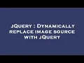 jQuery Dynamically replace image source with jQuery