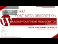 How to code post metadata in WordPress - show timestamp of posts