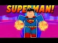 SUPERMAN MEETS SUPER POWER TRAINING SIMULATOR ROBLOX