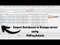 How to SQL Databases in XAMPP Server phpMyAdmin of your project