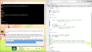 Ruby local and global variables