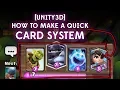 Unity3D How to Make A Quick Card System Like Clash Royale Hearthstone Part 2