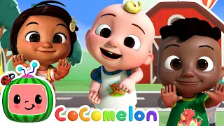 the wheels on the bus dance cocomelon wheels on the bus songs nursery rhymes for kids