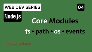 Node js Core Modules Explained fs path os events Beginner Friendly Tutorial