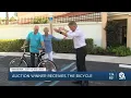 Auction winner receives bicycle from Steve Weagle