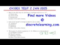 CHEMISTRY 2025 JANUARY TEST 2 SOLVED