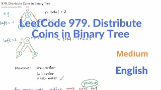 LeetCode 979 Distribute Coins in Binary Tree Explanation and Solution