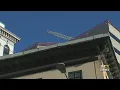 Crews Remove Damaged Scaffolding From BGE Building