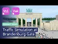 Traffic Simulation at Brandenburg Gate PTV Vissim Viswalk Product Demo