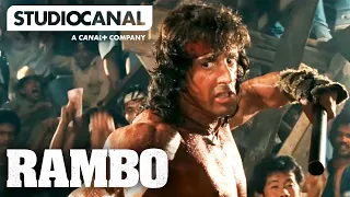 the stick fight rambo iii with sylvester stallone