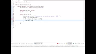 Prompting the User Until Condition Is Met Java